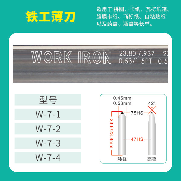 WORK铁工刀铁工薄刀